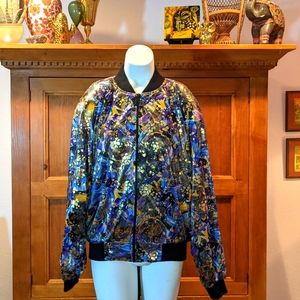 VTG 80s Metallic Bomber Jacket